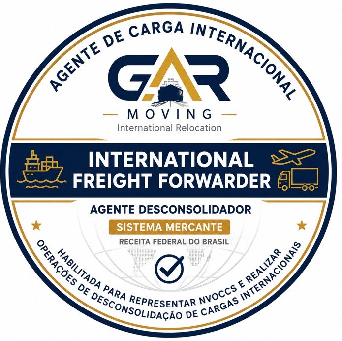 Selo de agente de carga internacional habilitado no Sistema Mercante da Receita Federal